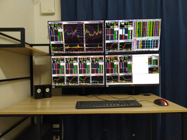 FX/デイトレ必見！高性能PC+4面モニター+モニタースタンド